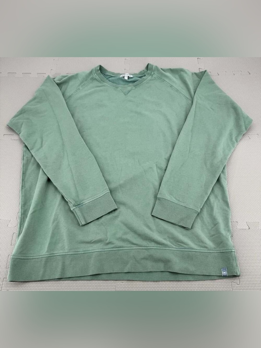Peter Millar Lava Wash Garment-Dyed Crewneck Sweatshirt Green XXL